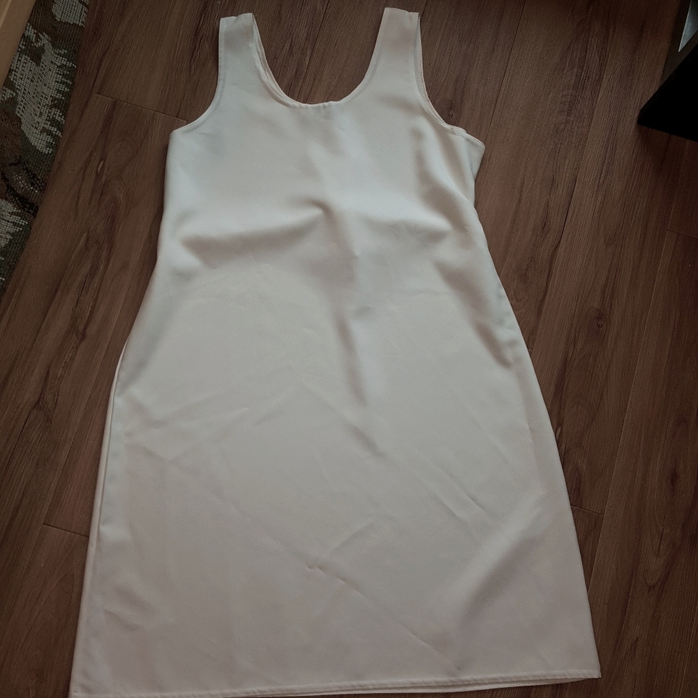 Awesomewear Vintage White Slip Apron Dress